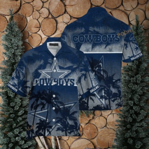 Dallas Cowboys Hawaiian Shirt, Vintage Gift For Football Fans Aloha Shirt