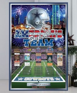 Dallas Cowboys History Of Victory Time Super Bowl Champs Poster