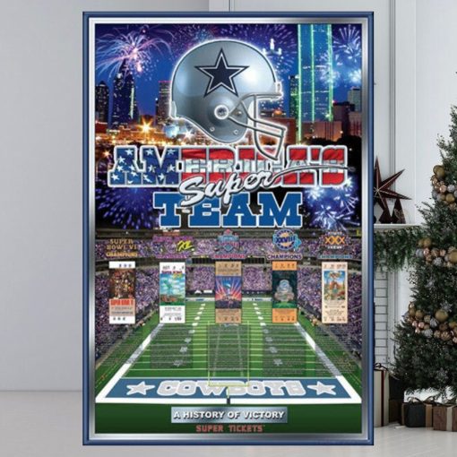 Dallas Cowboys History Of Victory Time Super Bowl Champs Poster