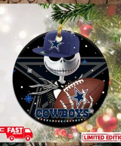 Dallas Cowboys Jack Skellington Nightmare Before Christmas 2023 Xmas Tree Decorations Ornament