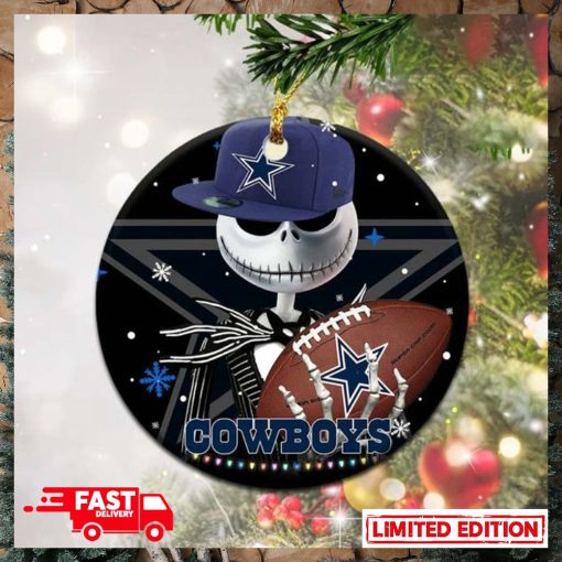 Dallas Cowboys Jack Skellington Nightmare Before Christmas 2023 Xmas Tree Decorations Ornament