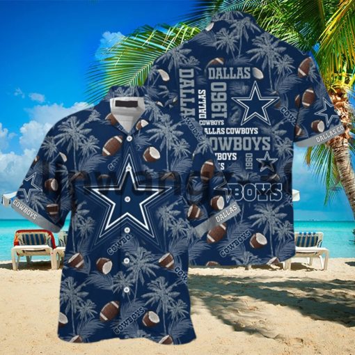 Dallas Cowboys Mens Hawaiian Shirts Summer Casual Button Down