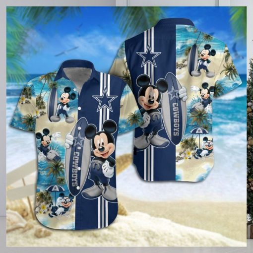 Dallas Cowboys Mickey Mouse Hawaiian Shirt