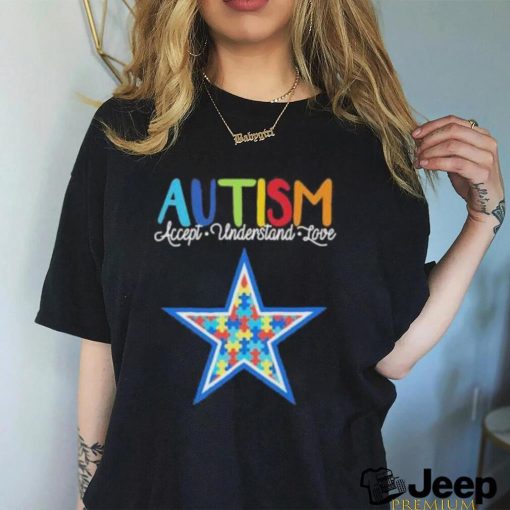 Dallas Cowboys NFL Autism Awareness Accept Understand Love Shirt