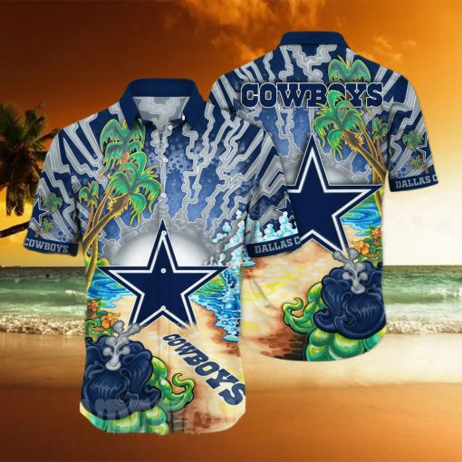 Dallas Cowboys NFL Floral Full Printing Hawaiian Shirt