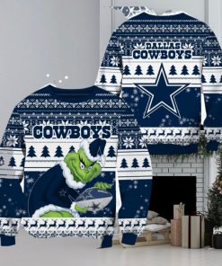 Dallas Cowboys NFL Grinch Christmas Ugly Sweater Fans Gift Funny For Men And Women