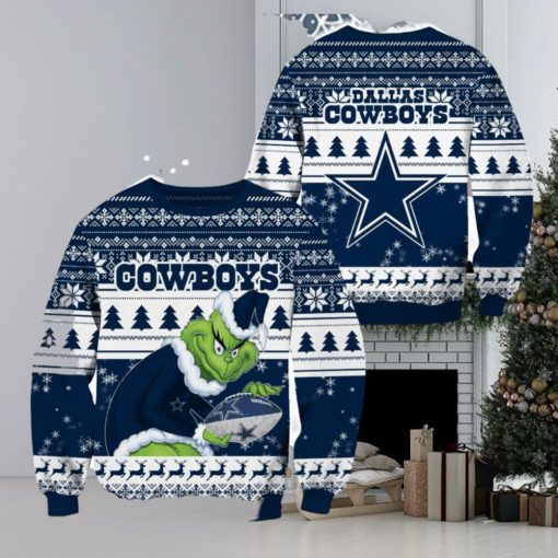 Dallas Cowboys NFL Grinch Christmas Ugly Sweater Fans Gift Funny For Men And Women