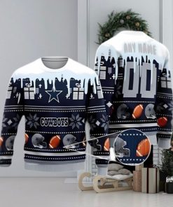 Personalized Dallas Cowboys Dead Skull Christmas Ugly Sweater