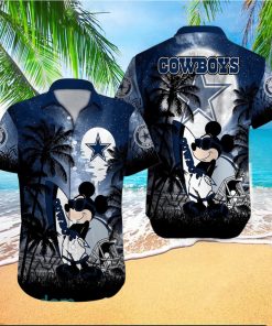 Dallas Cowboys NFL Team Logo Baby Yoda Hawaiian Shirt