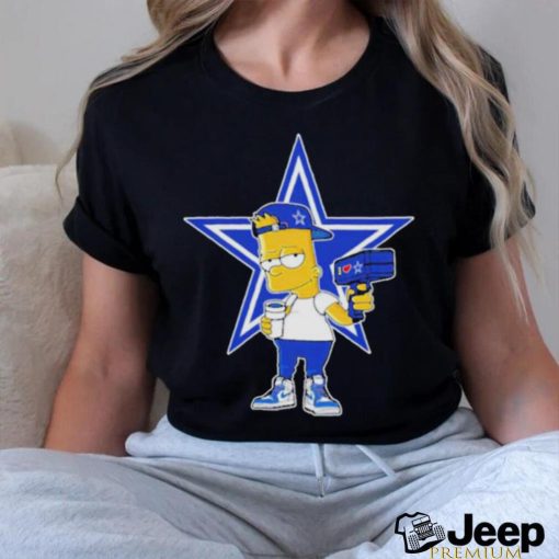 Dallas Cowboys NFL X Bart Simpson Cartoon Shirt