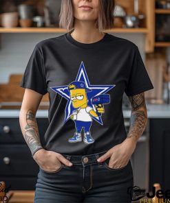 Dallas Cowboys NFL X Bart Simpson cartoon shirt