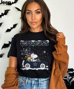 Dallas Cowboys Peanuts Snoopy Car Cartoon Sports Christmas Unisex T Shirt