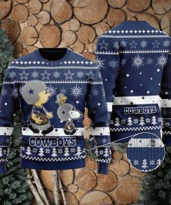 Dallas Cowboys Peanuts Snoopy Charlie Brown Knitting Pattern 3D Print Ugly Sweater