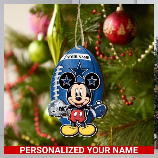 Dallas Cowboys Personalized Your Name Mickey Mouse And NFL Team Ornament SP161023168ID03