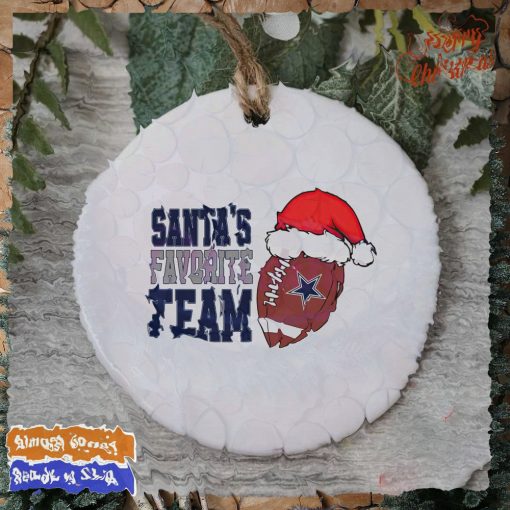 Dallas Cowboys Santa’s favorite team Christmas ornament