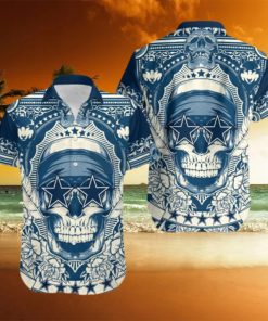 Dallas Cowboys Skull Diamon Halloween Hawaiian Shirt For Fans