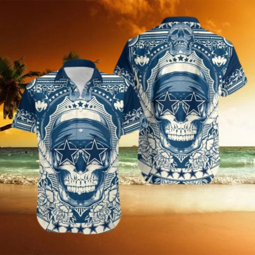 Dallas Cowboys Skull Diamon Halloween Hawaiian Shirt For Fans