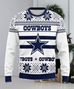 Dallas Cowboys Snowflake Christmas ugly weater