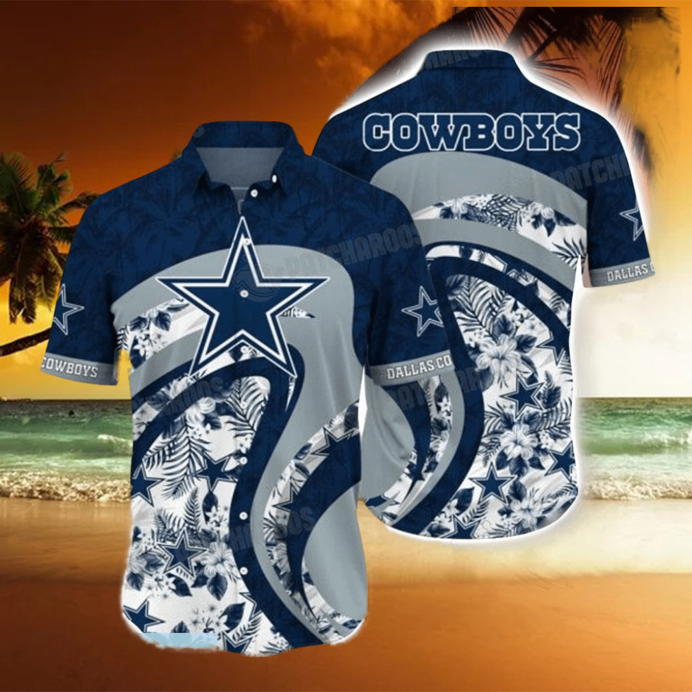 Retro Cowboys Hawaiian Shirt Short Sleeve - Dallas Cowboys Home