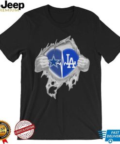 Dallas Cowboys and Los Angeles Dodgers inside me shirt