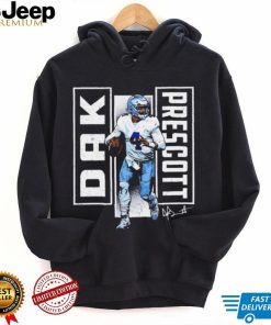 Dallas Cowboys football Dak Prescott 4 player action pose signature draw shirt