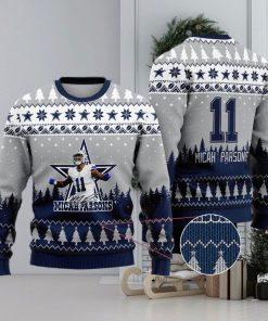 Dallas Cowboys – Micah Parsons #11 Custom Name And Number Ugly Christmas Sweater