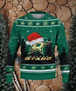 Dallas Stars Ugly Christmas Sweater Tree Santa Hat Car For Fans Gift Familys Holidays