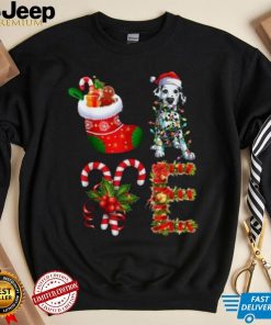 Dalmatian Dog Christmas Light Dog Animal Lover Shirt