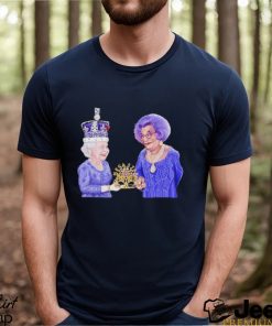 Dame Edna Everage And Queen Elizabeth Ii By James Brennan shirt