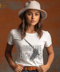 Damen Part Two Long Live The Fighters Distressed Chest Poster T Shirt