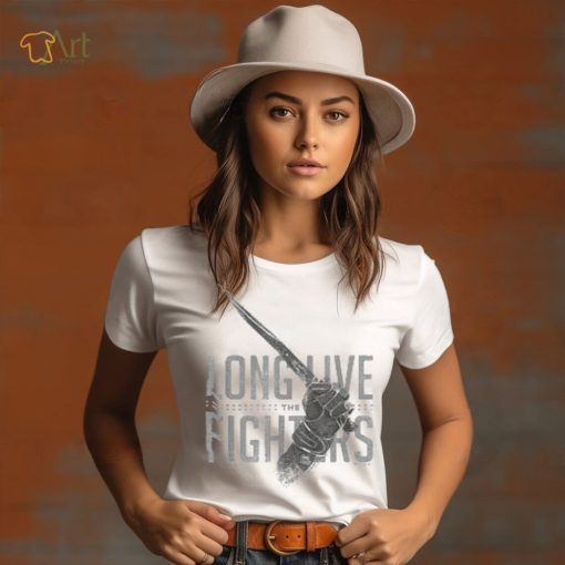 Damen Part Two Long Live The Fighters Distressed Chest Poster T Shirt