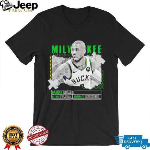 Damian Lillard Milwaukee Bucks basketball player pose paper gift shirt