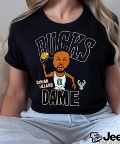 Damian Lillard Milwaukee Bucks play basketball cartoon shirt