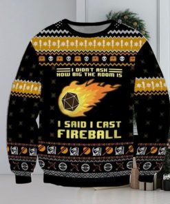 DandD I Said I Cast Fireball Ugly Christmas Sweater