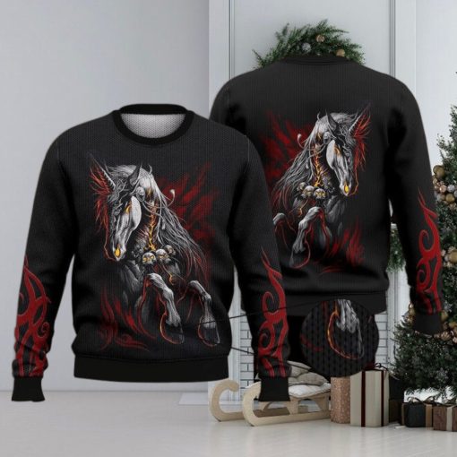 Dark Unicorn Men Women 3D Full Print Ugly Sweater Christmas Gift Sweater