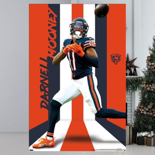 Darnell Mooney Superstar Chicago Bears Official Nfl Football Action Poster