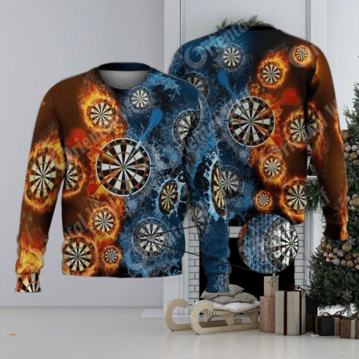 Dart Board Darts Throw Game 3D Full Print Ugly Sweater Christmas Gift Sweater