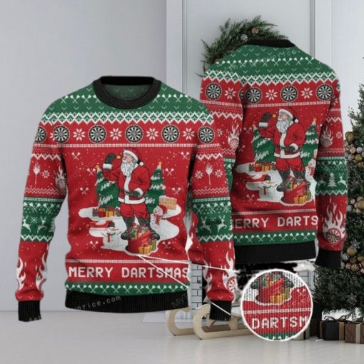 Dart Lovers Gift Merry Dartsmas Womens Ugly Sweater