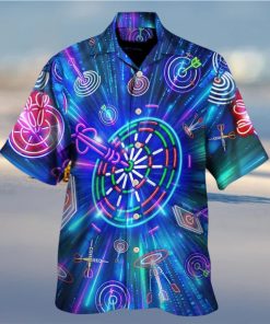 Dart Neon Sign Bright Royal Hawaii Shirt, Summer Beach Shirt, Hawaii Shirt, Shirt For Dart Lovers