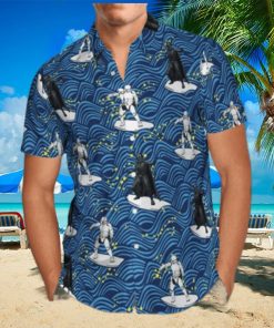 Darth Vader And Stormtrooper Surfing Star Wars Hawaiian Graphic Print Short Sleeve Hawaiian Shirt