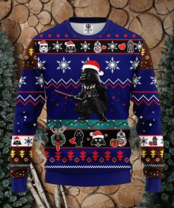 Darth Vader Blue 1 Thanksgiving Women Mens Ugly Christmas Sweater