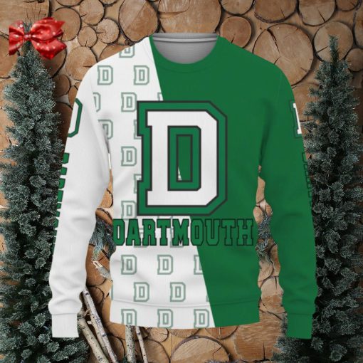 Dartmouth Big Green Sports American Football Knitted Christmas 3D Sweater Gift Holidays