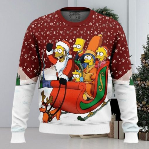 Dashing Through The Snow The Simpsons Womens Ugly Sweater