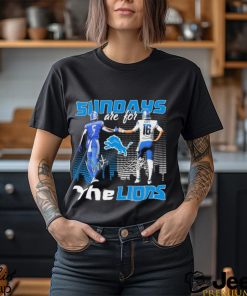 David Montgomery and Jared Goff Sundays Are For Lions Signatures Shirt