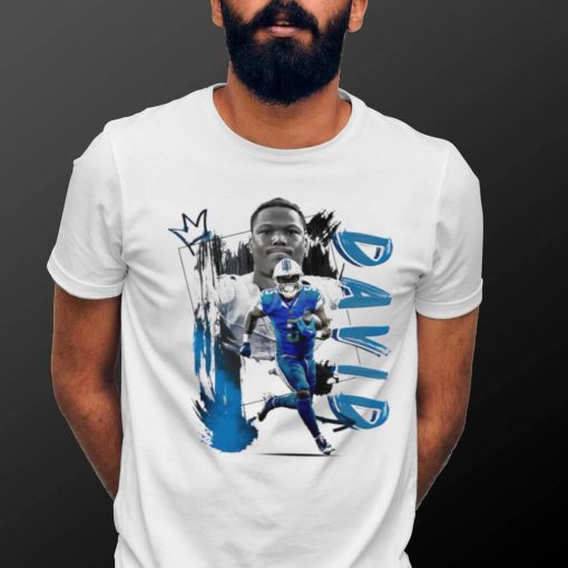 David Montgomery number 5 Detroit Lions football player pose gift shirt