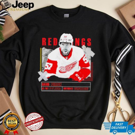 David Perron number 57 Detroit Red Wings ice hockey player pose paper gift shirt