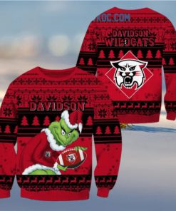 Davidson Wildcats Grinch NCAA Christmas Ugly Sweater