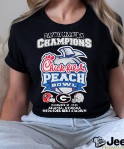 Dawg Nation Georgia Bulldogs 2022 Peach Bowl Champions Shirt