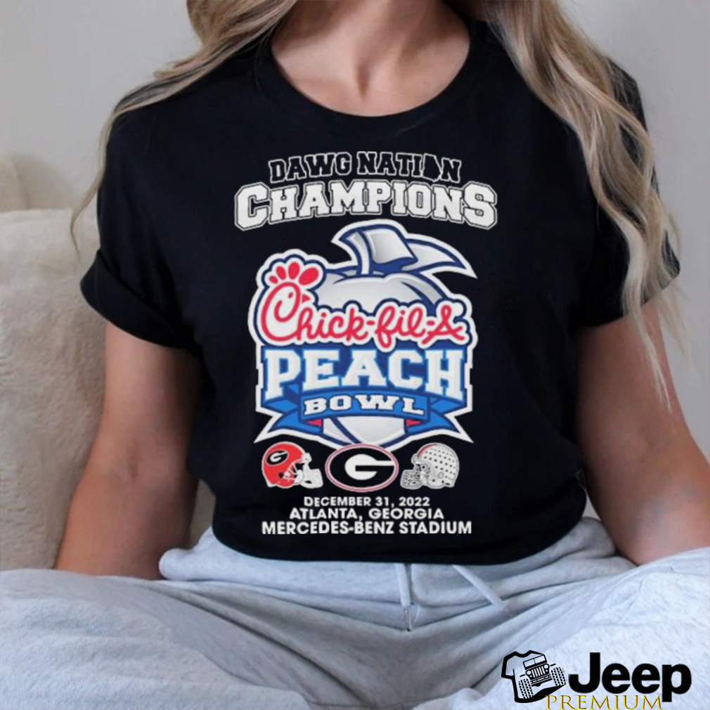 Dawg Nation Georgia Bulldogs 2022 Peach Bowl Champions Shirt