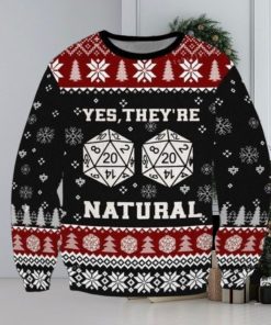 Dd Yes They Are Natural Dungeon And Dragons Initiative Galaxy Dragon Dice Gaming Ugly Sweater Party